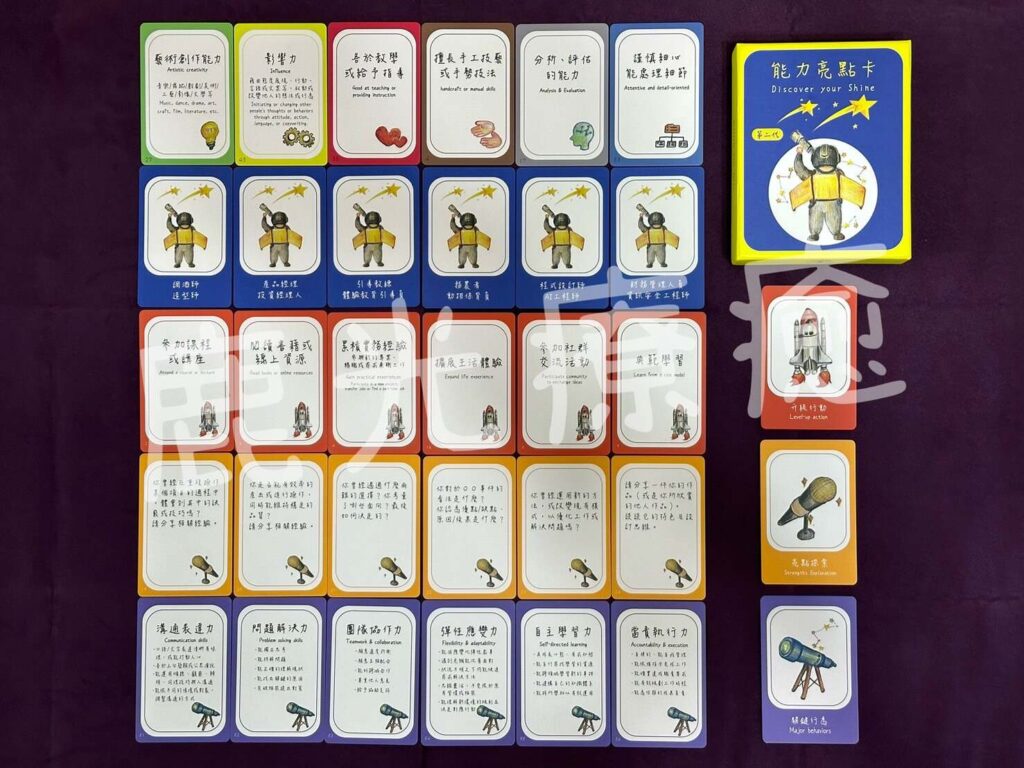 牌卡、療癒牌卡、自我探索、認識自己、情緒療癒、生涯規劃、塔羅、能力亮點卡、四季職涯發展學院